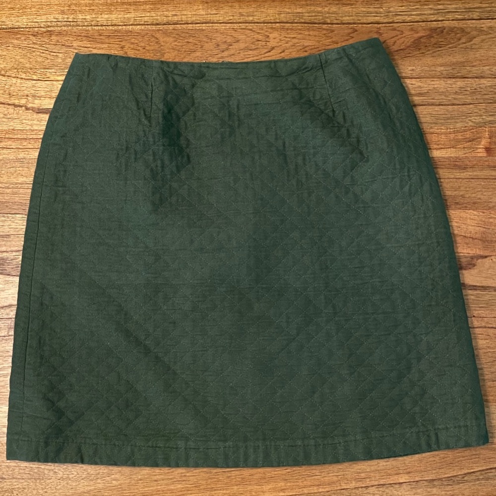 Anthropologie Quilted Skirt - Dark Olive - 14